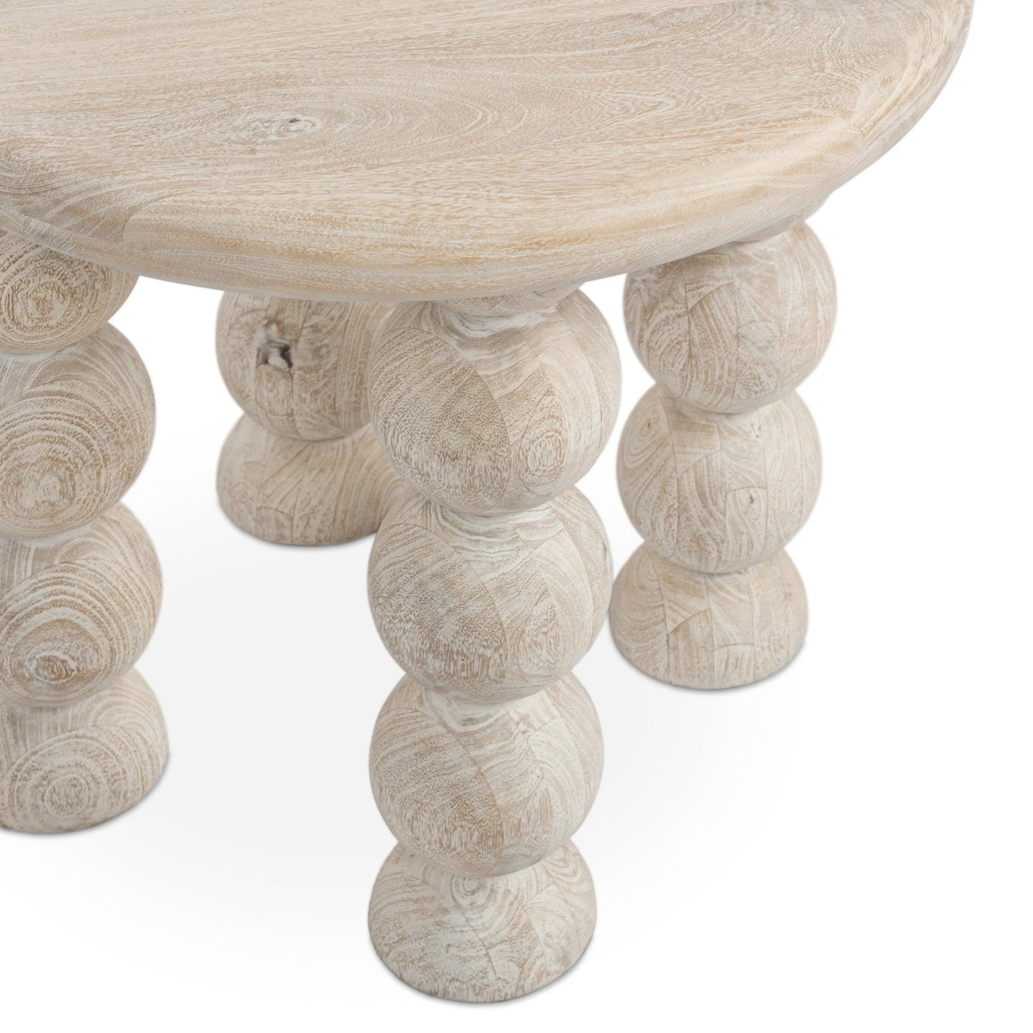 Adir Round End Table - Cream