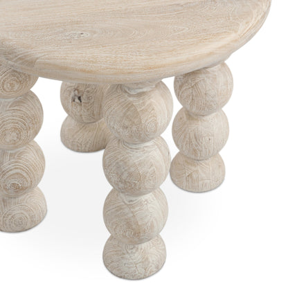 Adir Round End Table - Cream