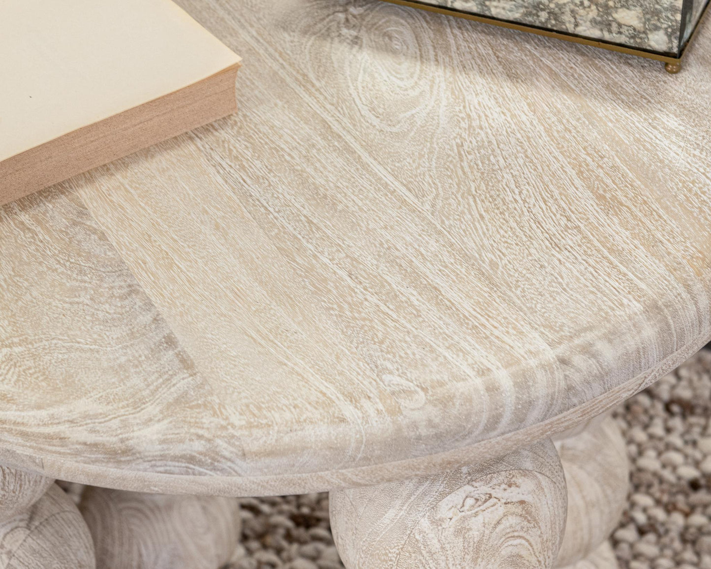 Adir Round End Table - Cream