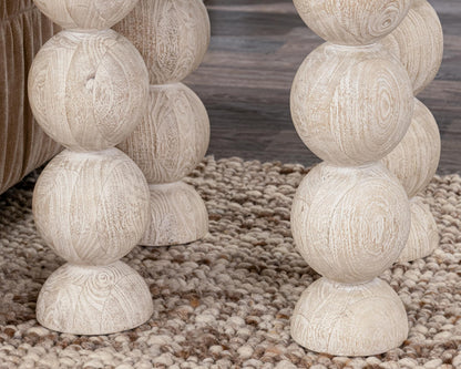 Adir Round End Table - Cream