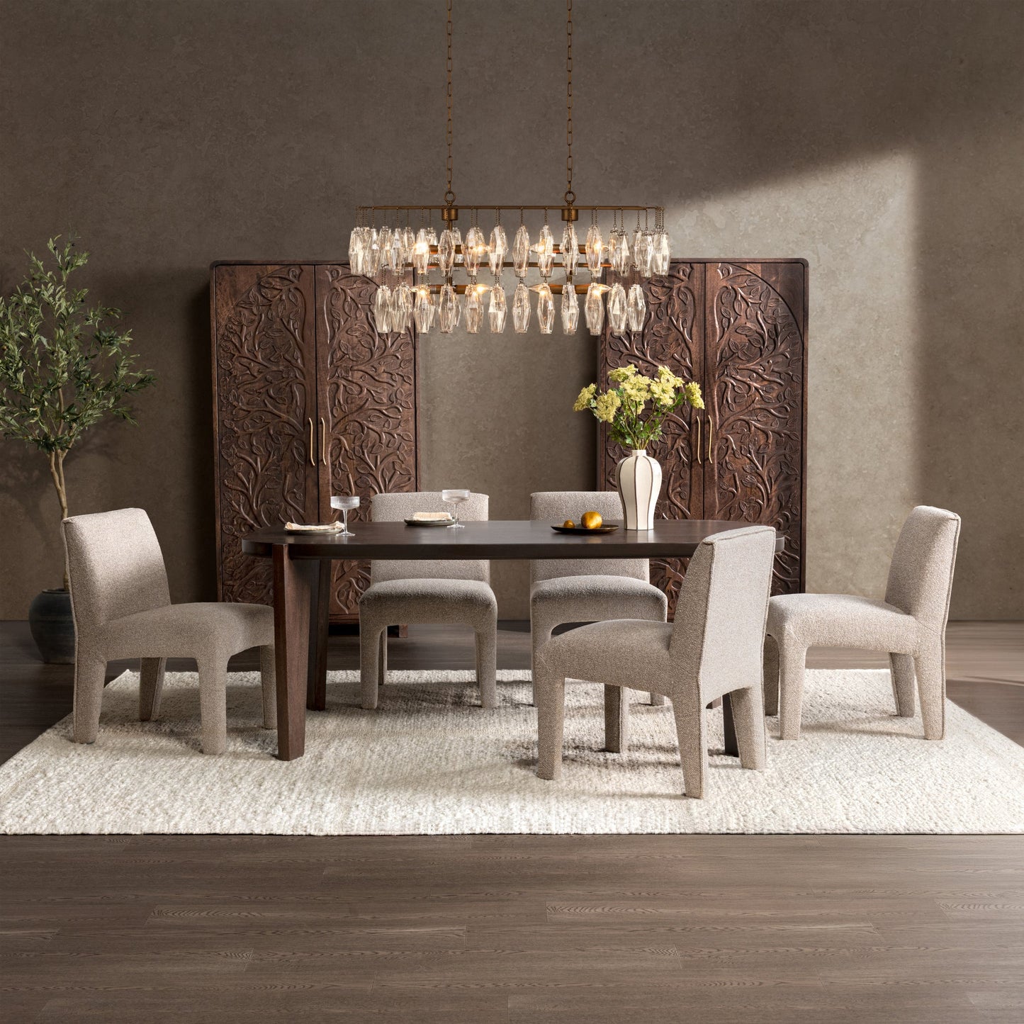 Albero 80" Dining Table - Bark Brown