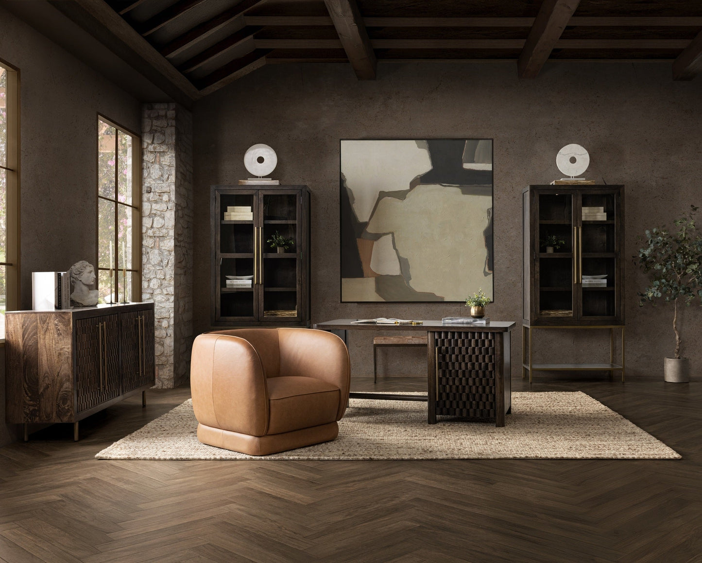 Norwood Desk - Bark Brown