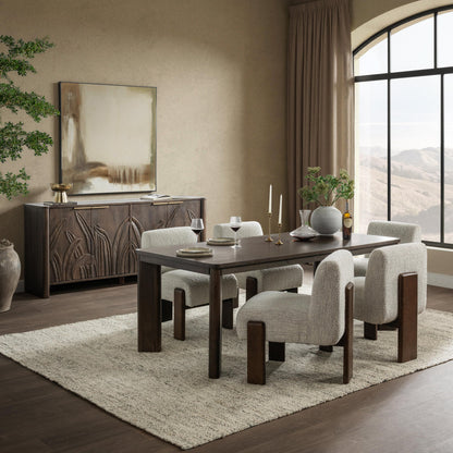 Ledro 80" Dining Table - Dark Brown