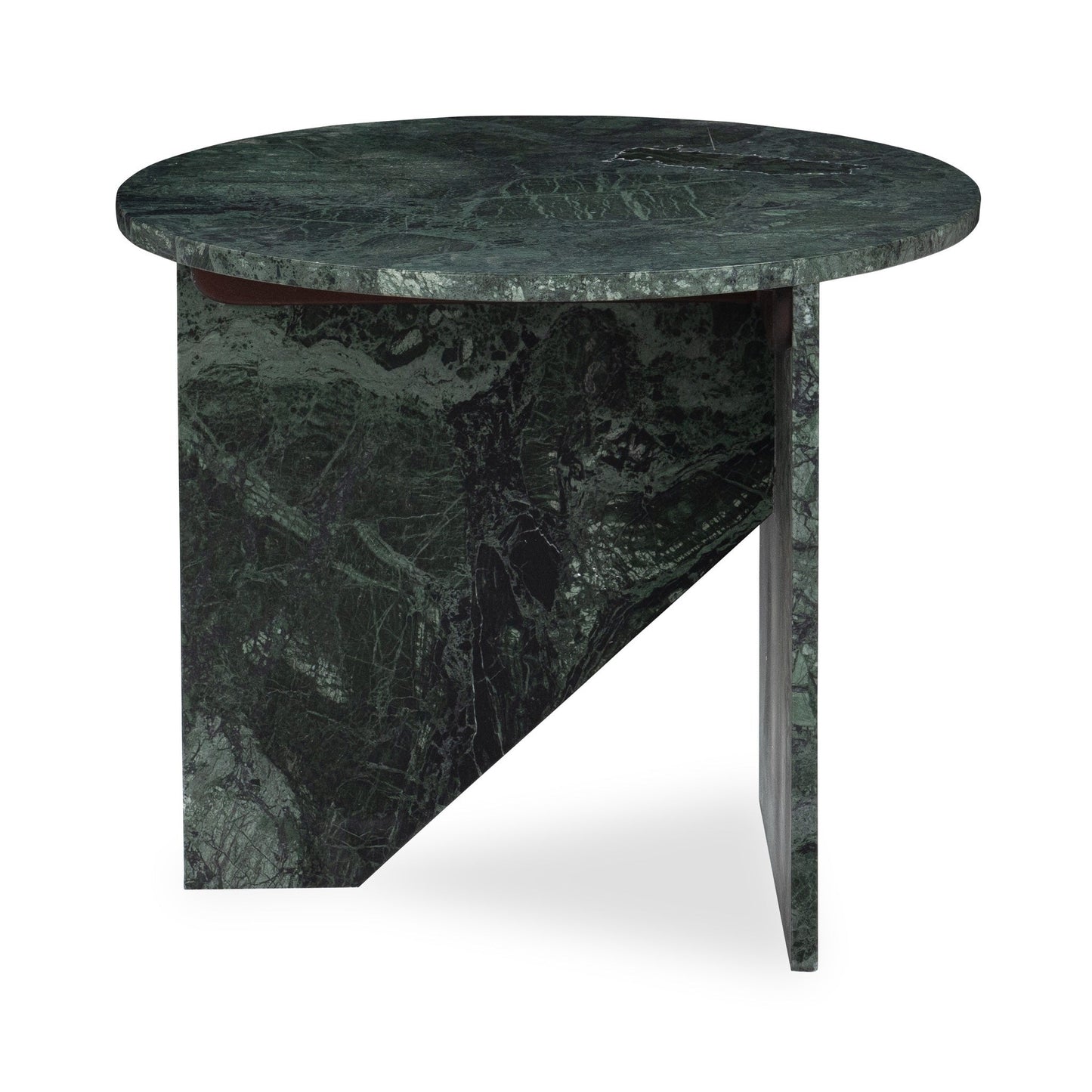 Briley Marble Round Accent Table Large - Emeral Green