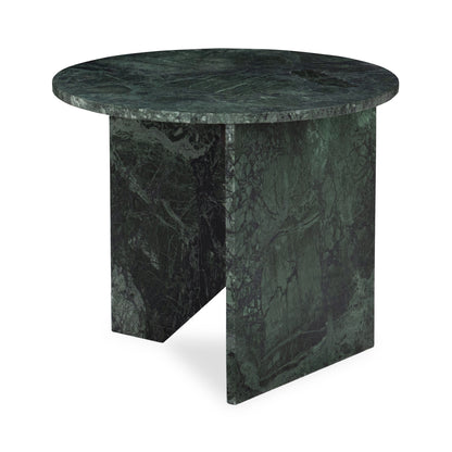 Briley Marble Round Accent Table Large - Emeral Green