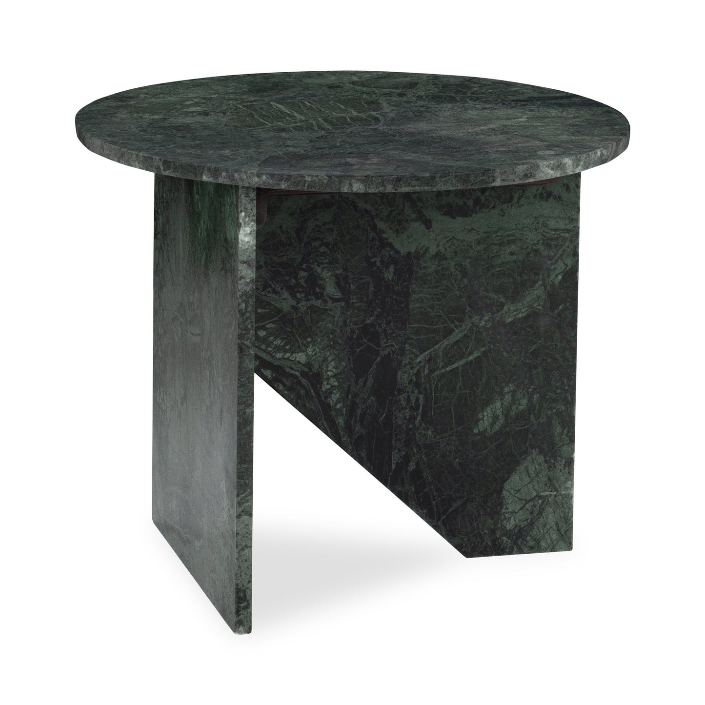 Briley Marble Round Accent Table Large - Emeral Green