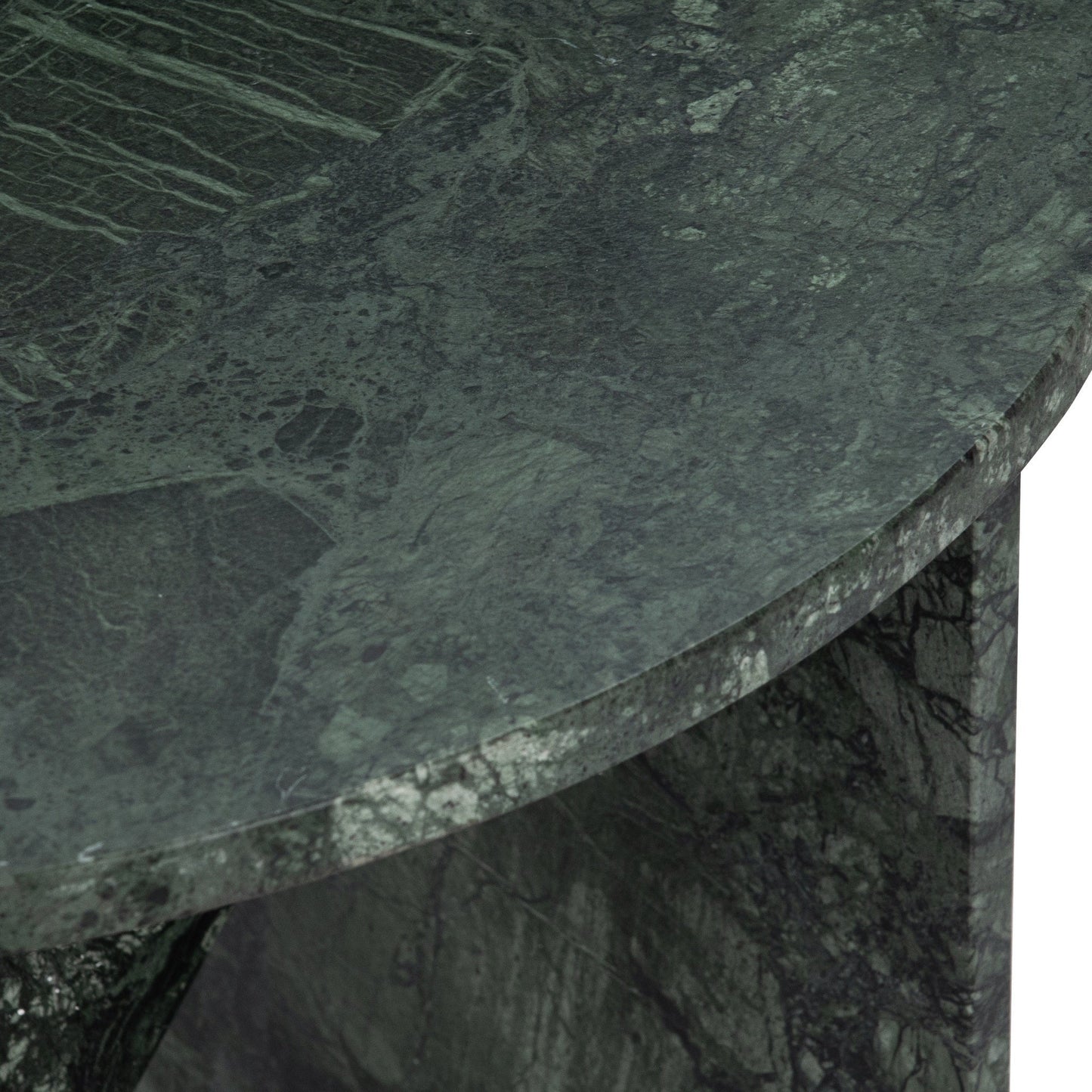 Briley Marble Round Accent Table Large - Emeral Green