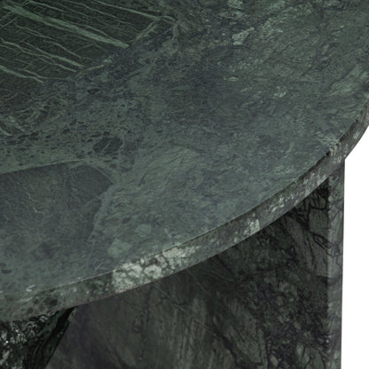 Briley Marble Round Accent Table Large - Emeral Green