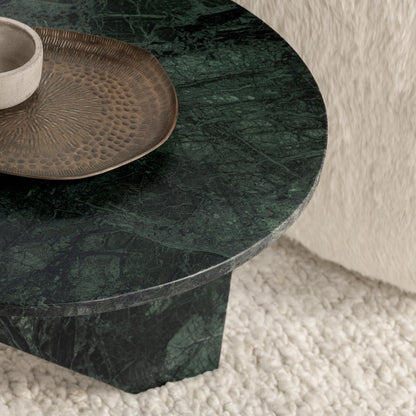 Briley Marble Round Accent Table Large - Emeral Green