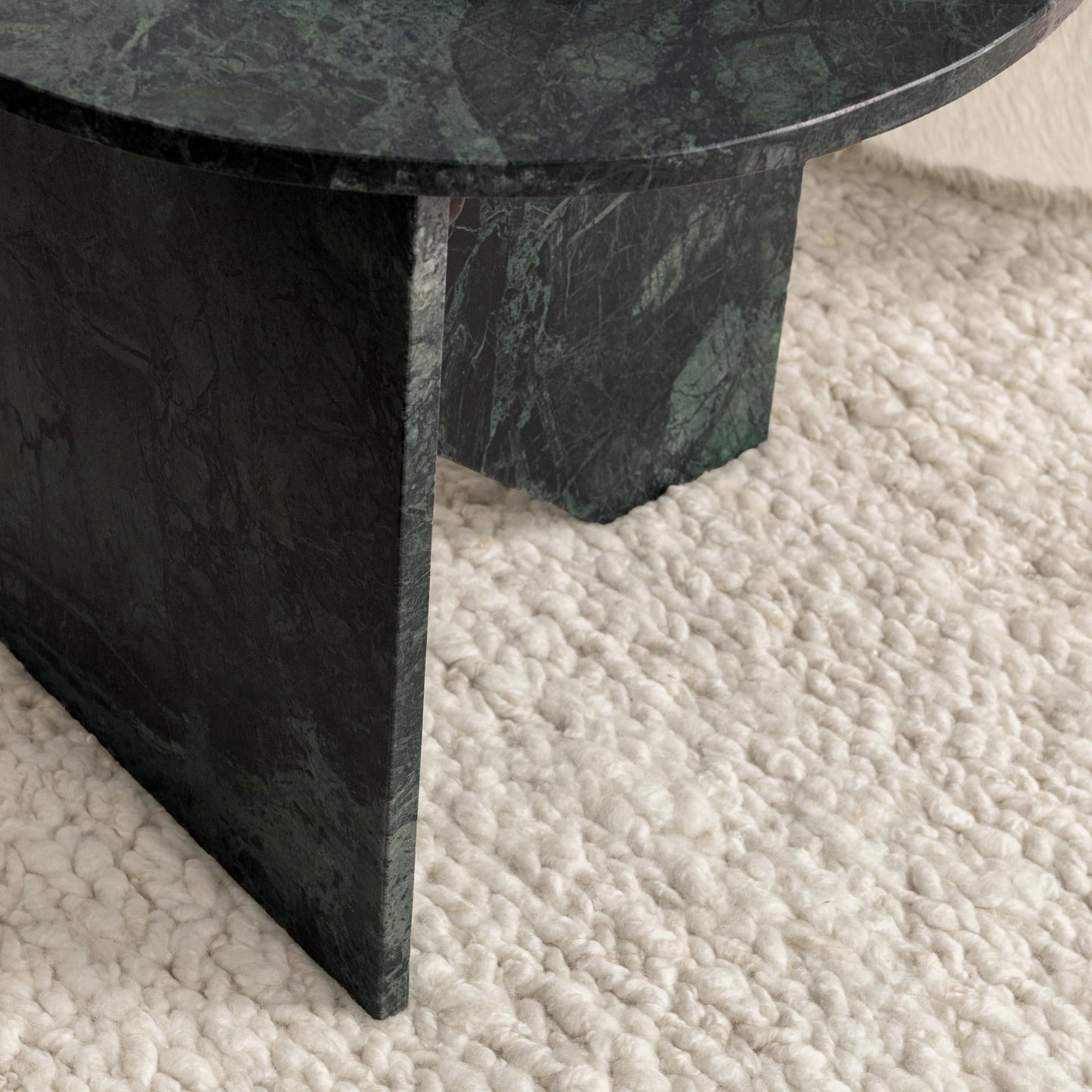 Briley Marble Round Accent Table Large - Emeral Green