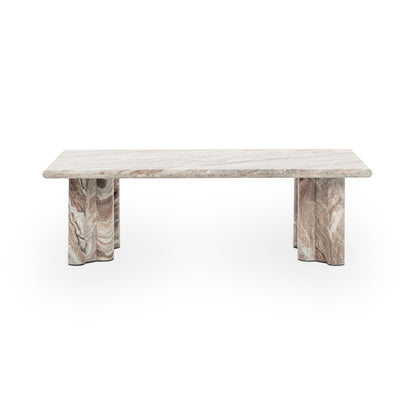Bowman Marble Rectangular Coffee Table - Rusty Gray