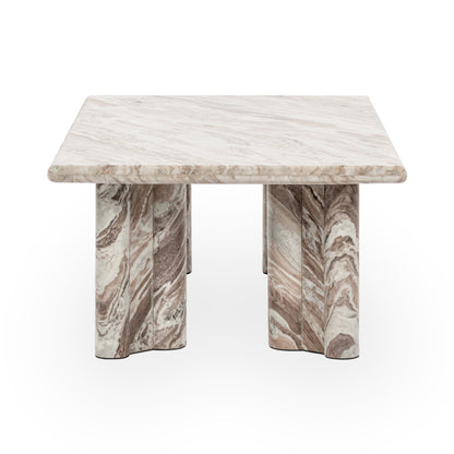 Bowman Marble Rectangular Coffee Table - Rusty Gray