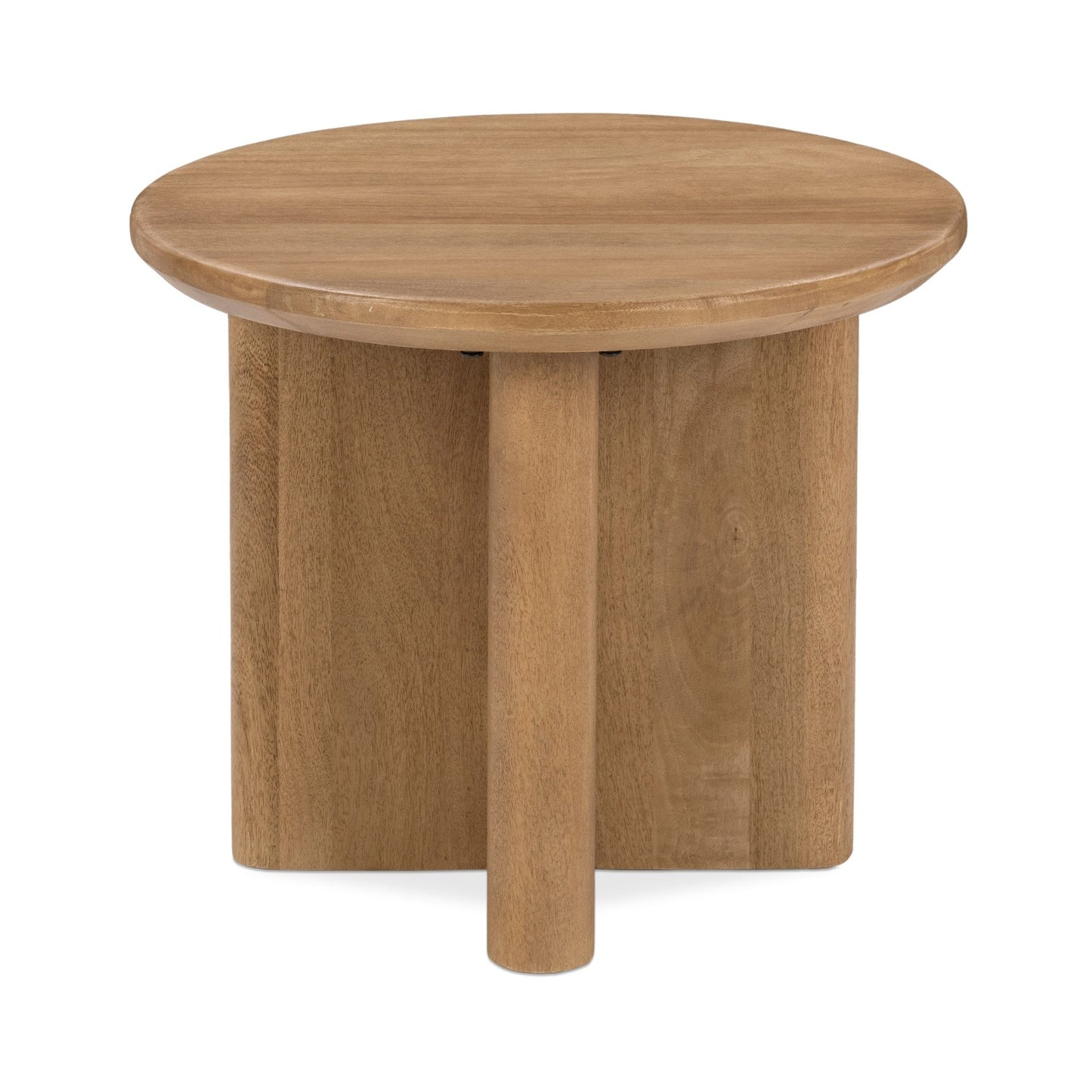 Montengo Round End Table - Natural Maple