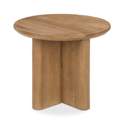 Montengo Round End Table - Natural Maple