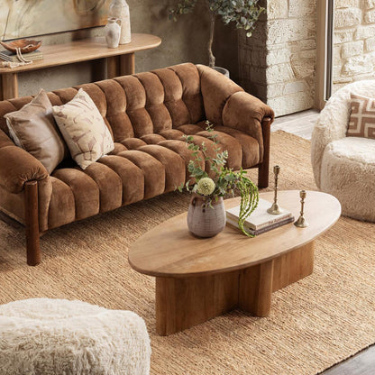 Montengo Oval Coffee Table - Natural Maple
