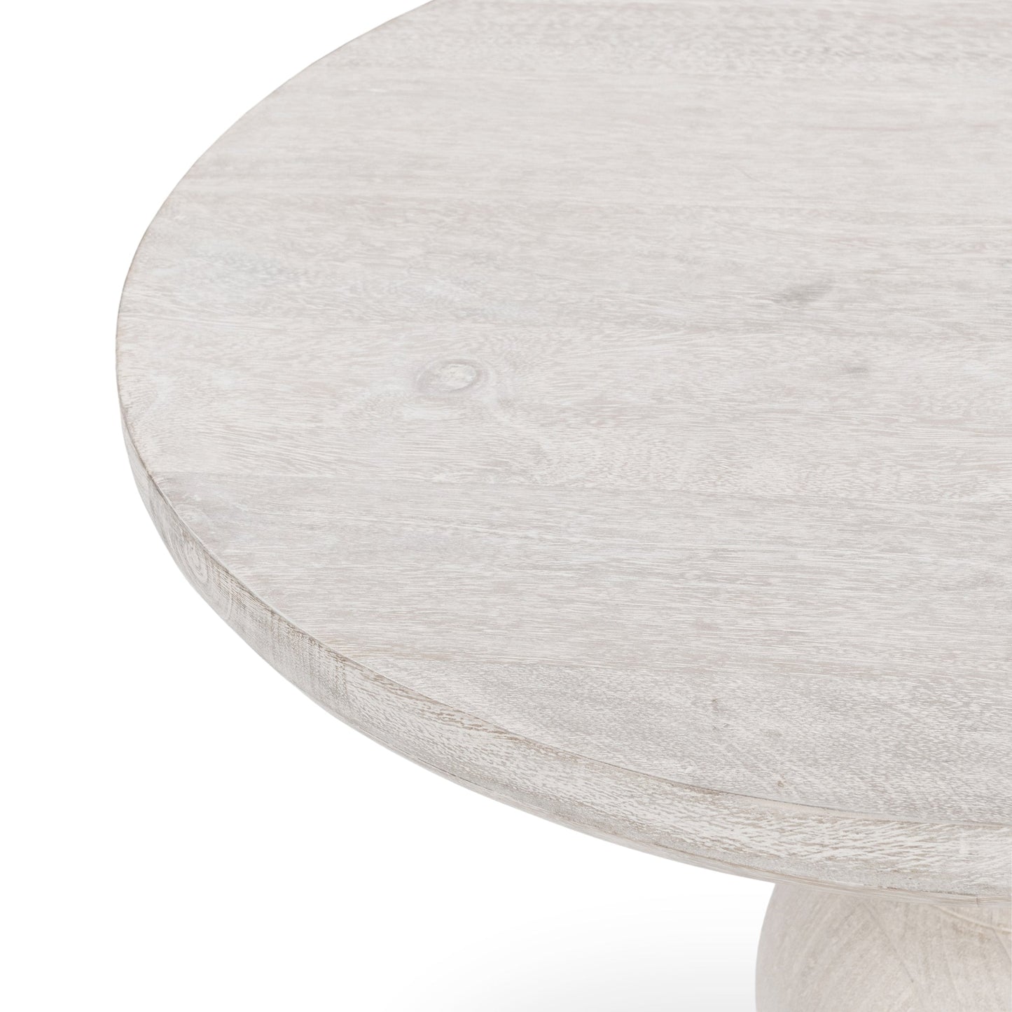 Hera Round End Table - Creamwood