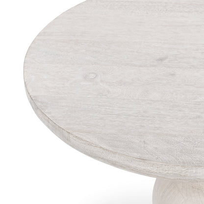 Hera Round End Table - Creamwood