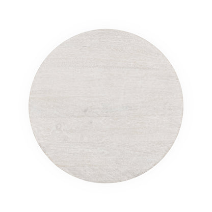 Hera Round End Table - Creamwood