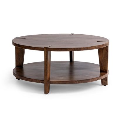 Alenna 43" Round Coffee Table - Tundra Brown