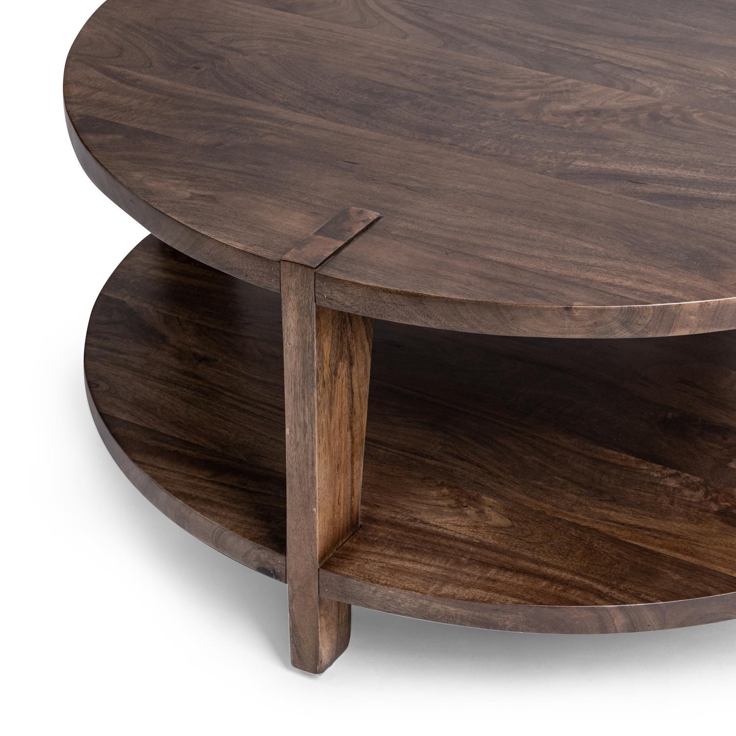 Alenna 43" Round Coffee Table - Tundra Brown