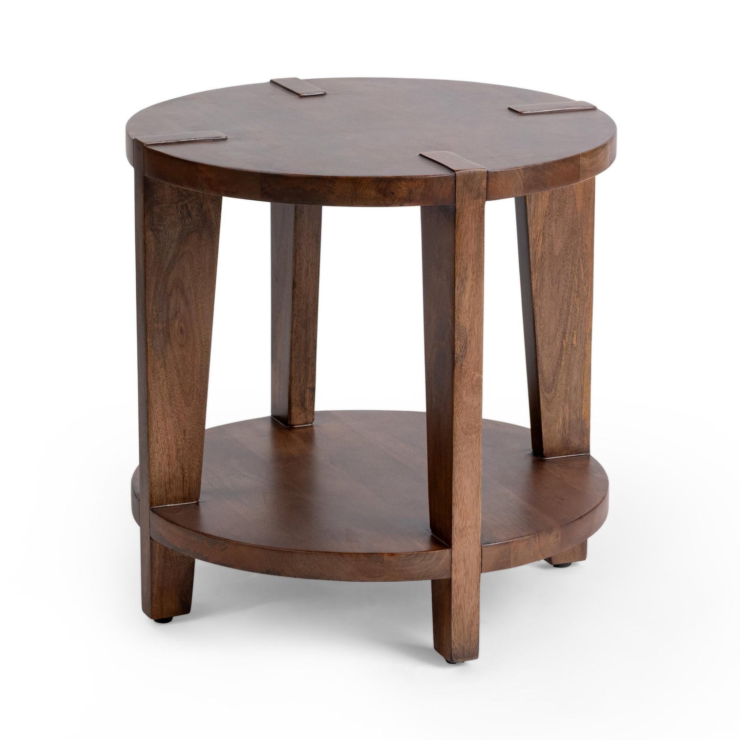 Alenna 25" Round End Table - Tundra Brown