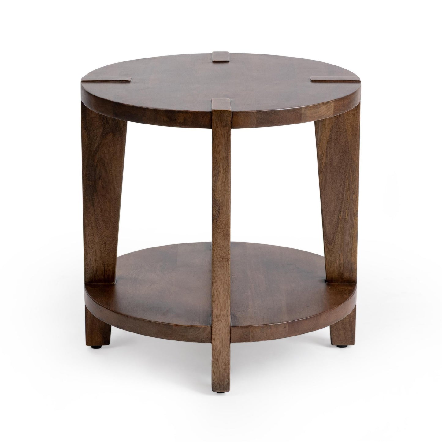 Alenna 25" Round End Table - Tundra Brown