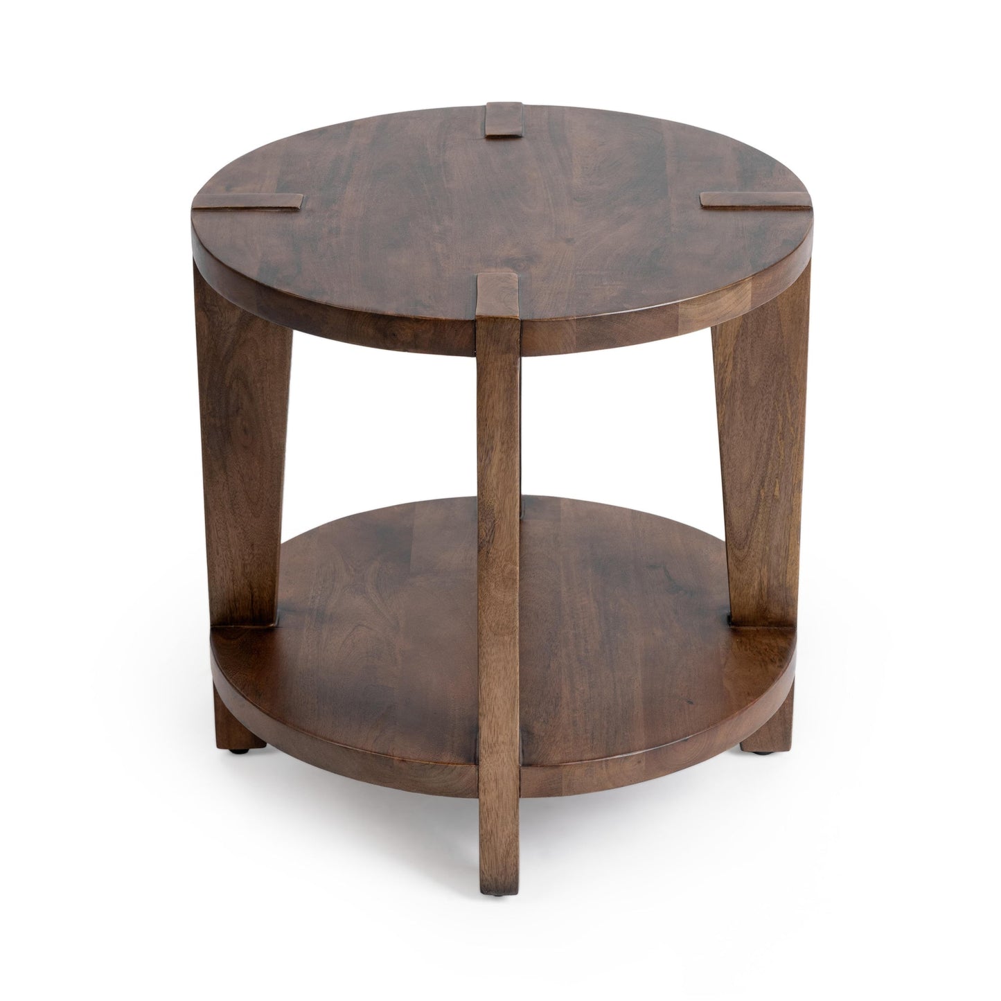 Alenna 25" Round End Table - Tundra Brown