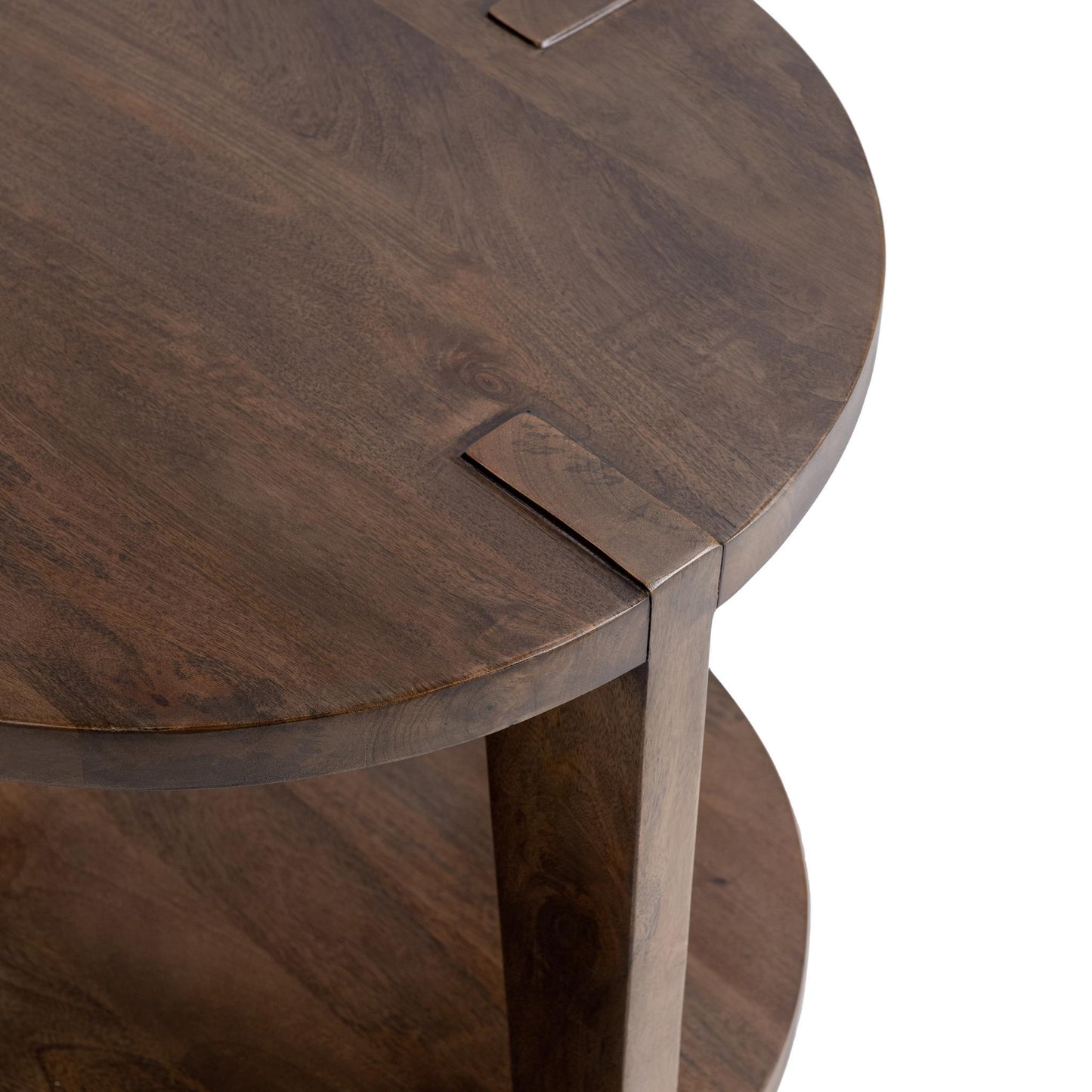 Alenna 25" Round End Table - Tundra Brown