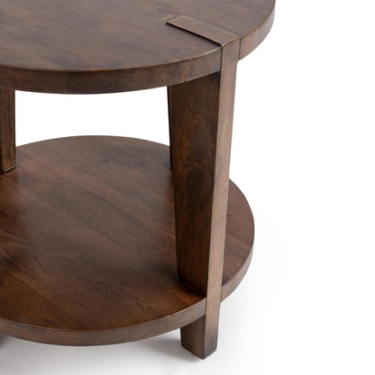 Alenna 25" Round End Table - Tundra Brown