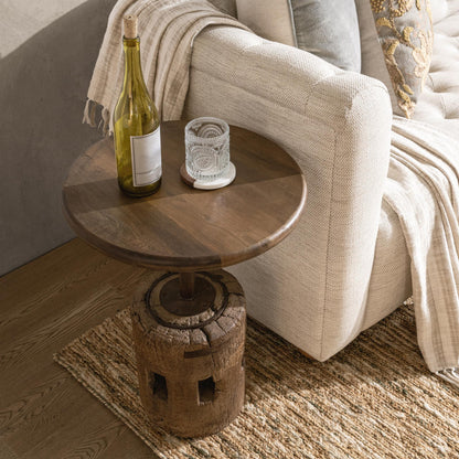 Amira 18" Large Round Accent Table