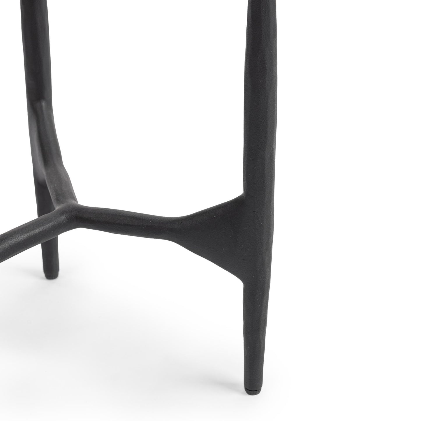 Luka 12" Round End Table - Charcoal Forge