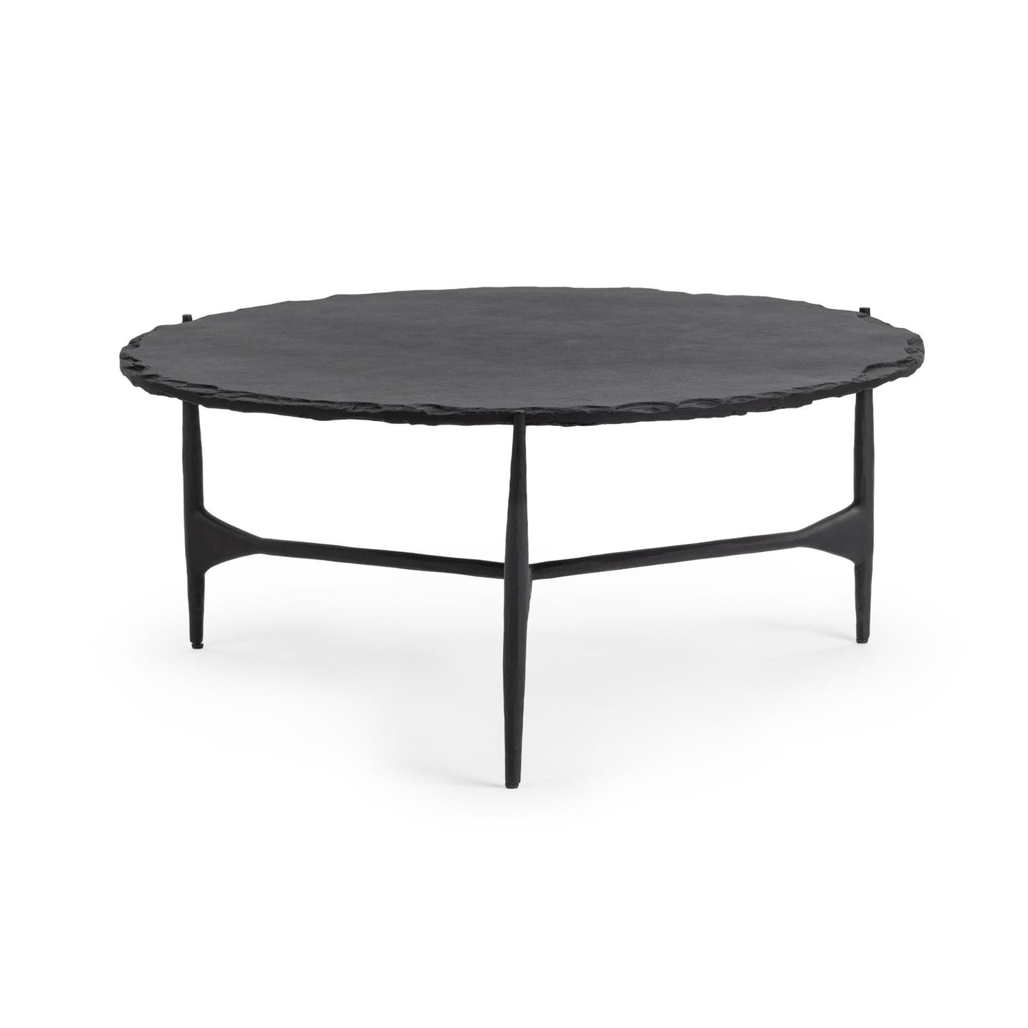Luka 36" Round End Table - Charcoal Forge
