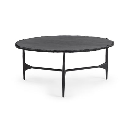 Luka 36" Round End Table - Charcoal Forge