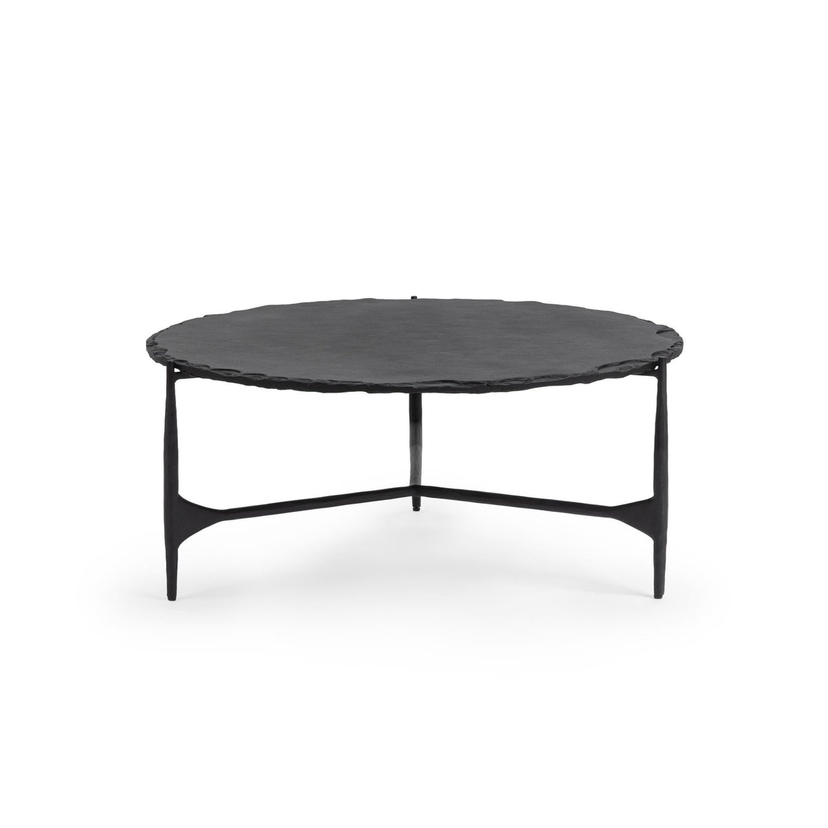 Luka 36" Round End Table - Charcoal Forge