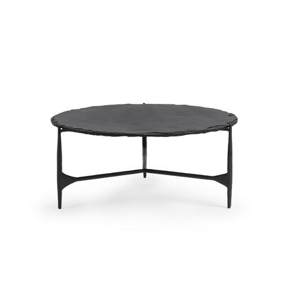 Luka 36" Round End Table - Charcoal Forge