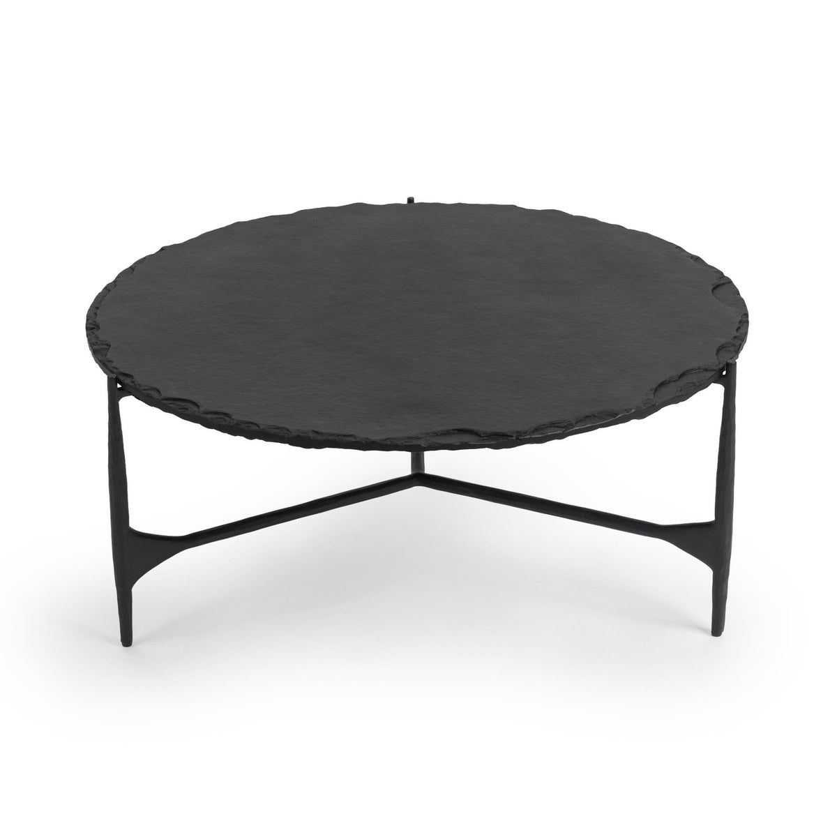 Luka 36" Round End Table - Charcoal Forge
