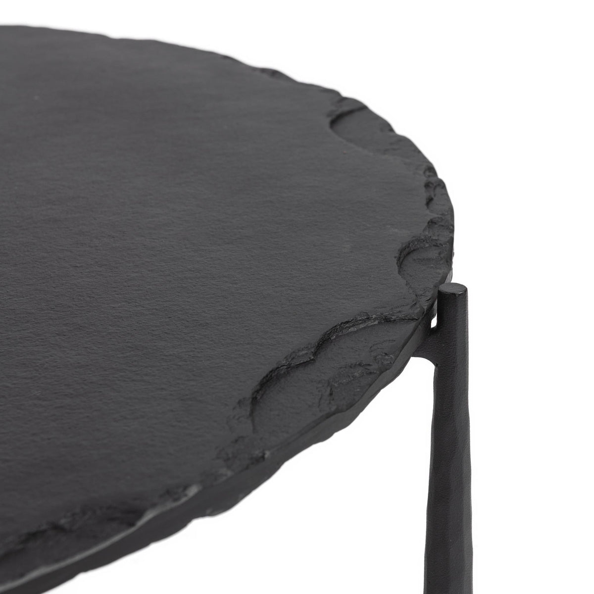 Luka 36" Round End Table - Charcoal Forge