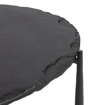 Luka 36" Round End Table - Charcoal Forge