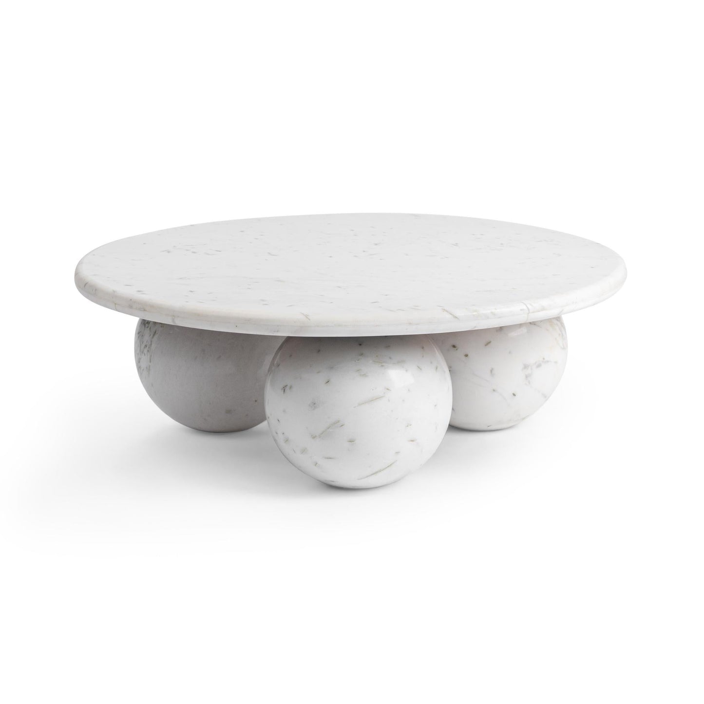 Castello 39" Round Coffee Table - Atenea White
