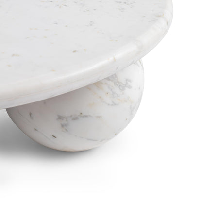 Castello 39" Round Coffee Table - Atenea White