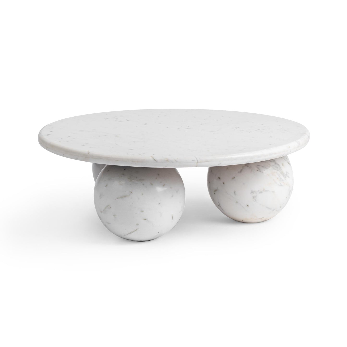 Castello 39" Round Coffee Table - Atenea White