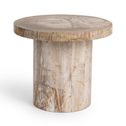 Janelle Round Large Accent Table - Sepia Vein
