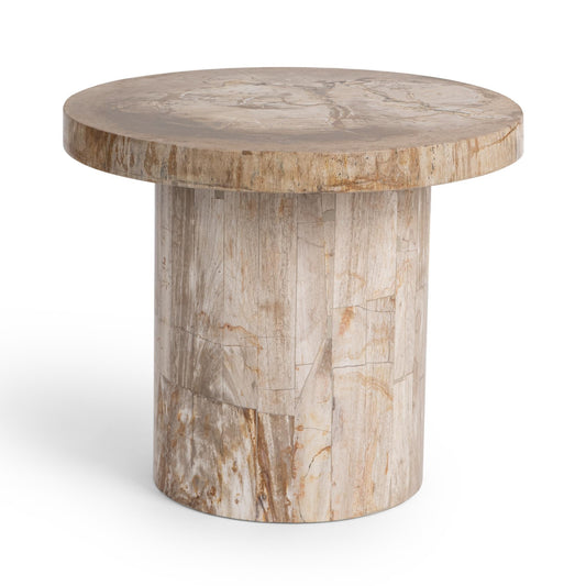 Janelle Round Large Accent Table - Sepia Vein