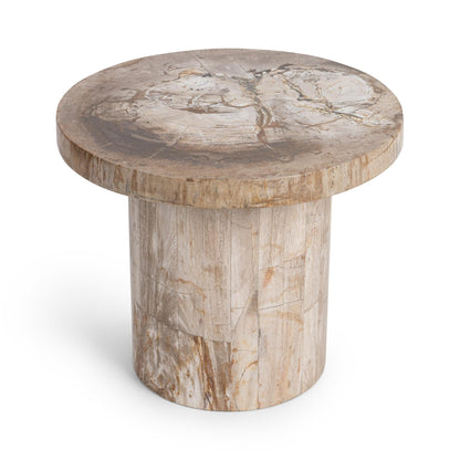 Janelle Round Large Accent Table - Sepia Vein