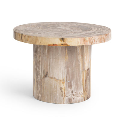 Janelle Round Small Accent Table - Sepia Vein
