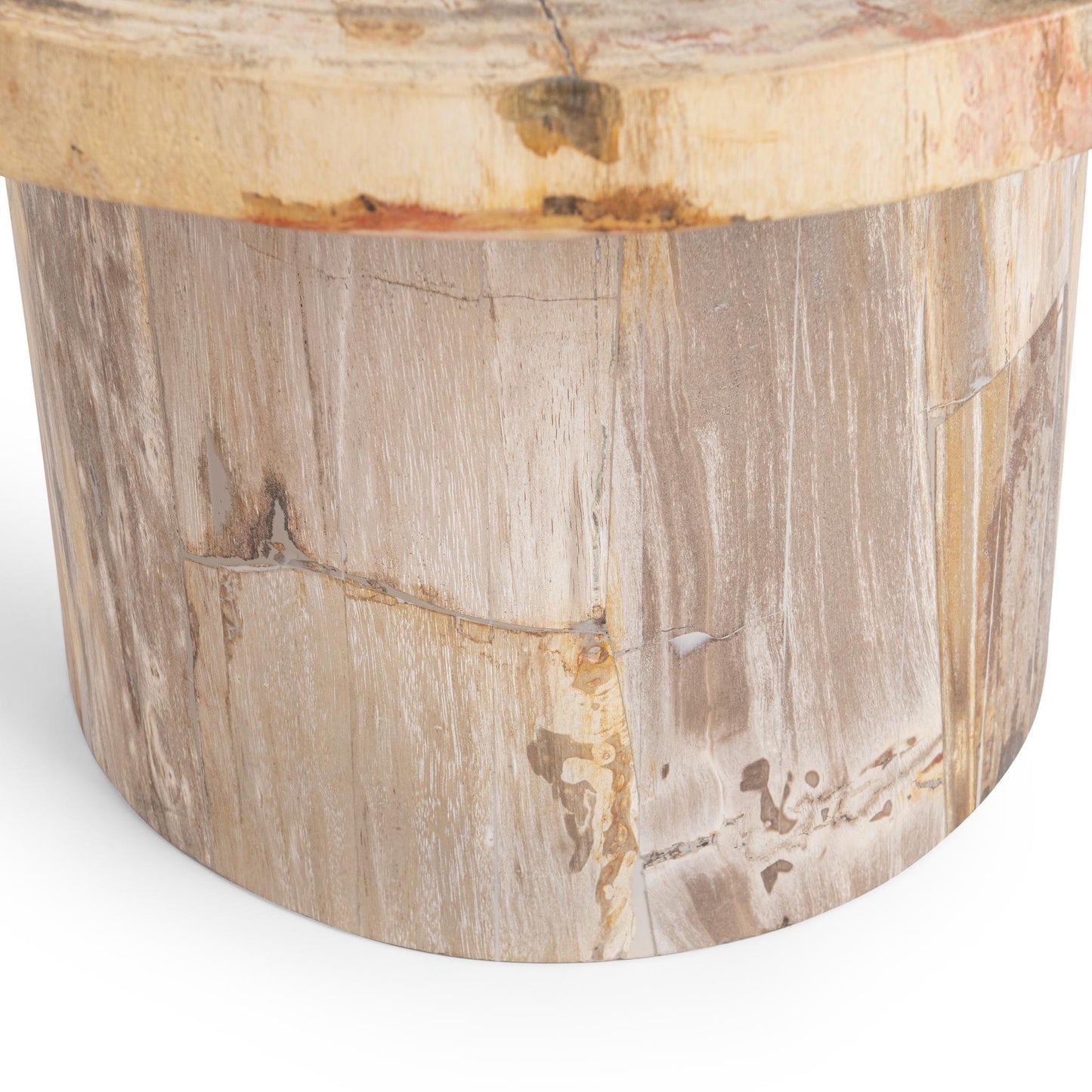 Janelle Round Small Accent Table - Sepia Vein