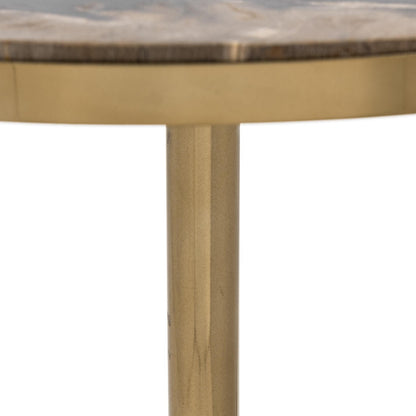 Jordyn Round Large Accent Table - Molten Husk