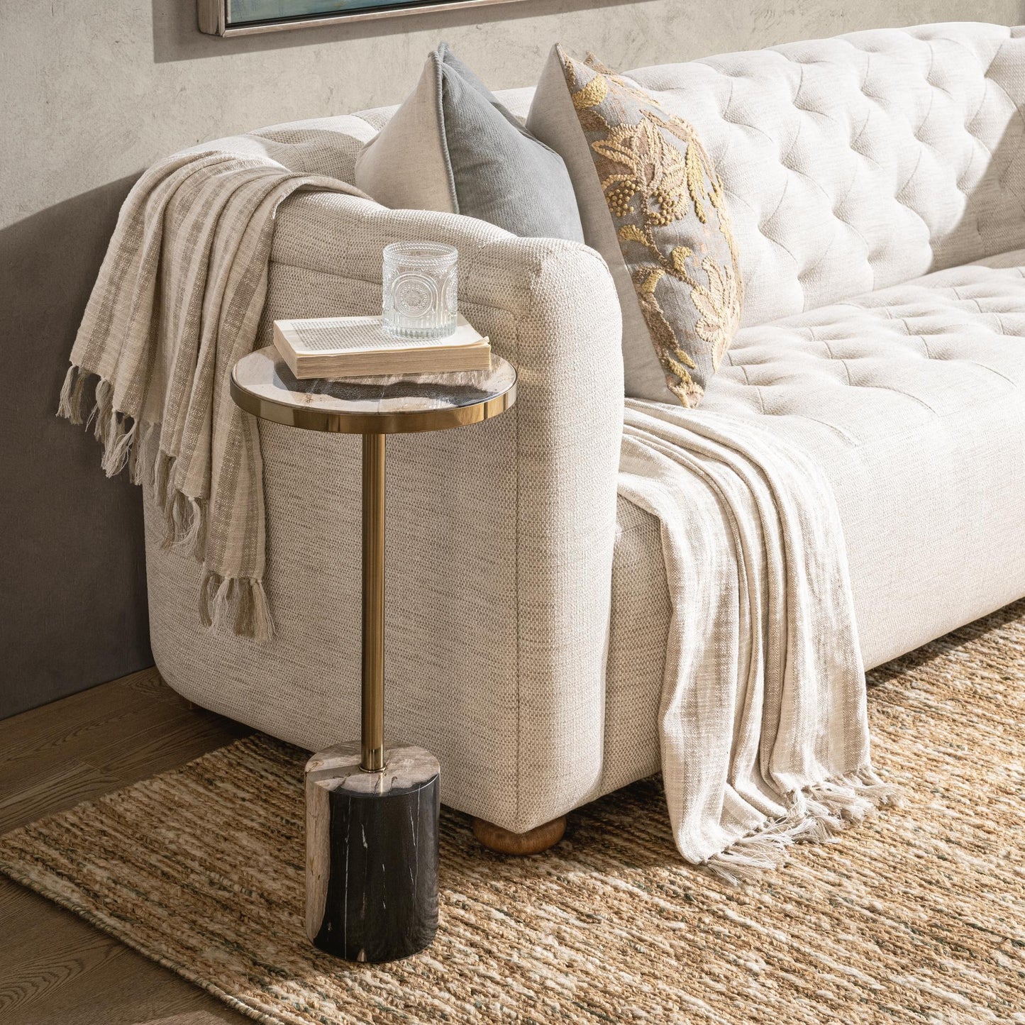 Jordyn Round Medium Accent Table - Molten Husk