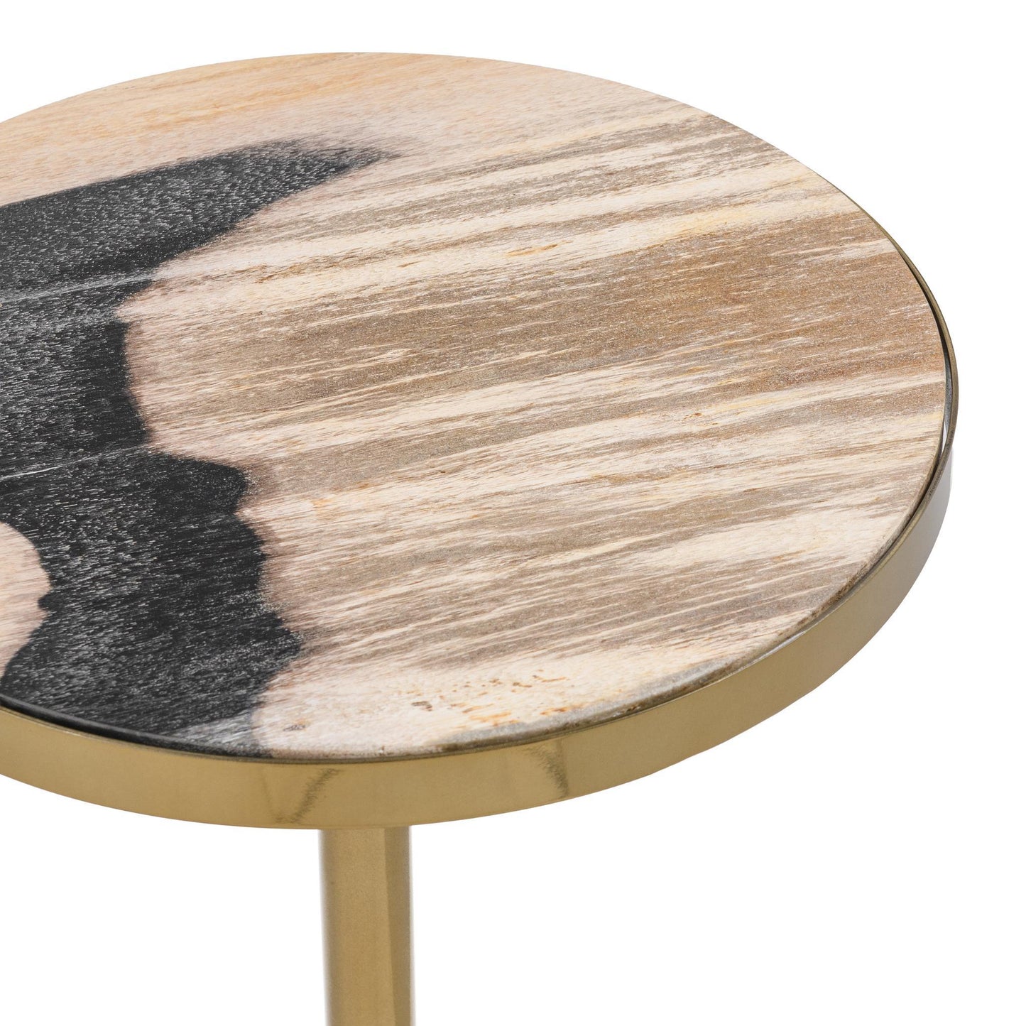 Jordyn Round Small Accent Table - Molten Husk