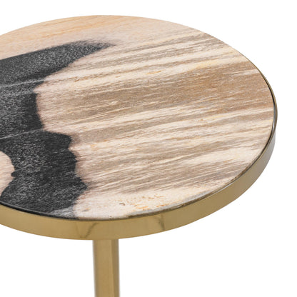 Jordyn Round Small Accent Table - Molten Husk